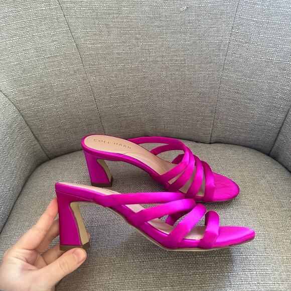 NWOT: Cole Haan Adella Satin Mules - Picture 1 of 6